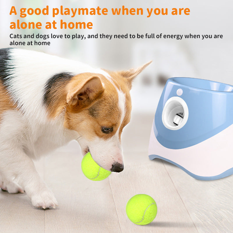 Automatic Tennis Ball Launcher for Dogs – Rechargeable Pet Toy