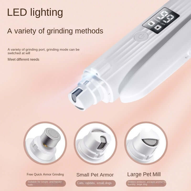 Dual-Function Pet Nail Clipper & Electric Nail Grinder