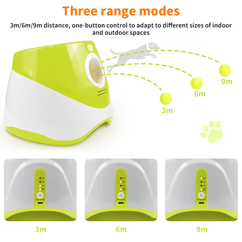 Automatic Tennis Ball Launcher for Dogs – Rechargeable Pet Toy