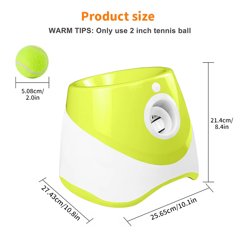 Automatic Tennis Ball Launcher for Dogs – Rechargeable Pet Toy