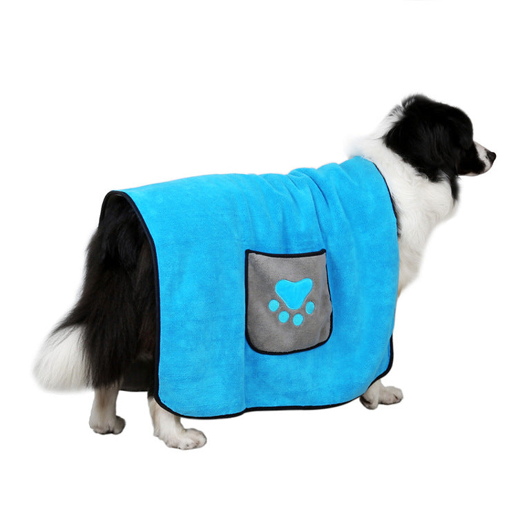 Absorbent Pet Bath Towel – Double-Sided Dog & Cat Bathrobe
