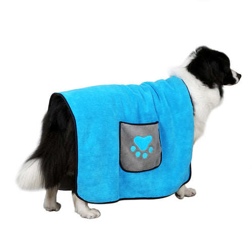 Absorbent Pet Bath Towel – Double-Sided Dog & Cat Bathrobe