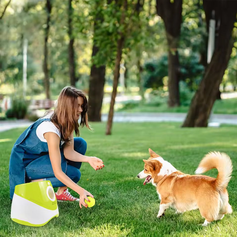 Automatic Tennis Ball Launcher for Dogs – Rechargeable Pet Toy