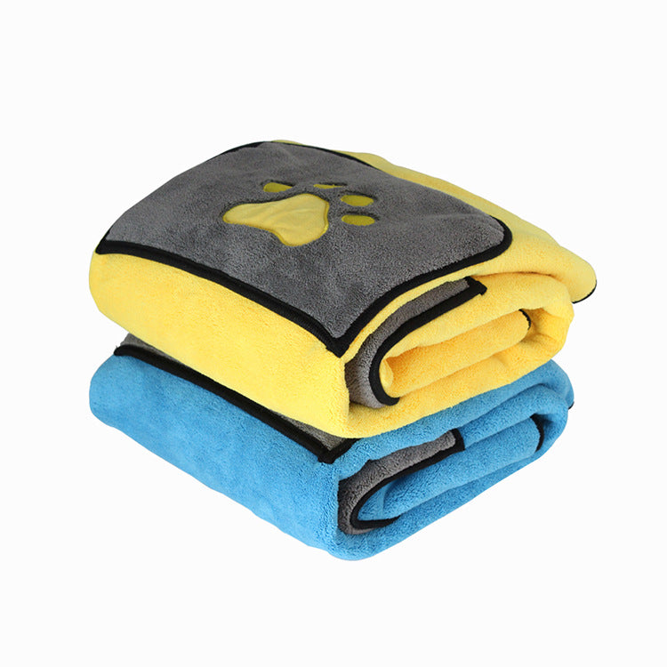 Absorbent Pet Bath Towel – Double-Sided Dog & Cat Bathrobe