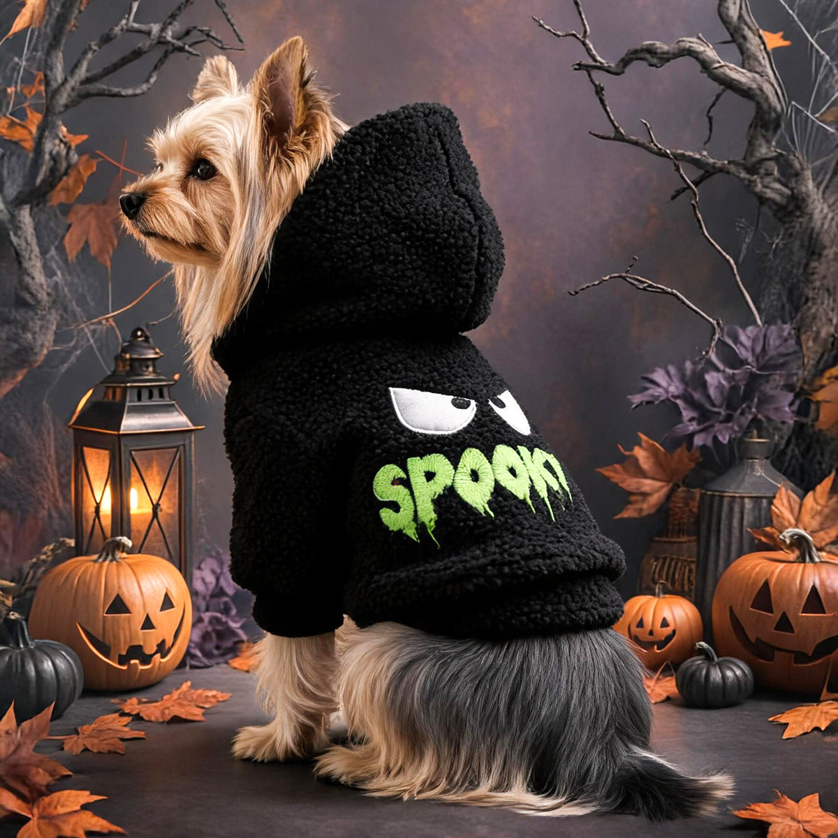 Halloween Pet Hoodie – Cute Ghost Costume for Small Dogs & Cats