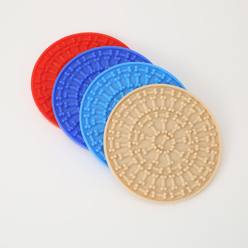 Silicone Slow Feeder Mat – Suction Cup Dog & Cat Licking Pad