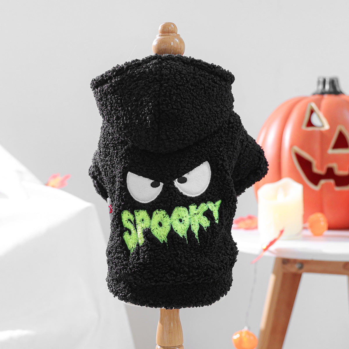 Halloween Pet Hoodie – Cute Ghost Costume for Small Dogs & Cats